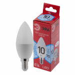 Лампа светодиод 10Вт свеча Е14 4000К 800Лм матовая RED LINE B35-10W-840-E14 ЭРА (1/10/100)