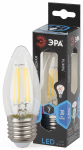 Лампа светодиод 7Вт свеча Е27 4000К 560Лм филамент прозр F-LED B35-7W-840-E27 ЭРА (1/100)