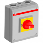 Выключатель-разъединитель в корпусе 4p 16А 690В с кнопкой поворотной сервисный, IP65 ABB