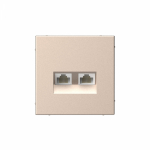 ARTGALLERY РОЗЕТКА двойная компьютерная RJ45+RJ45, кат. 5е, механизм, ПЕСОЧНЫЙ
