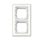 Рамка 2-пост. цвет белый Белое стекло глянцевый, стекло горизонт. и вертик., IP20 Axcent ABB