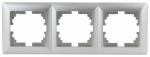 Рамка для розеток и выключателей Intro Solo 4-503-03 на 3 поста, СУ, алюминий