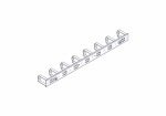 Вертикальный кабельный организатор Uniprom, 2x8 колец, черный