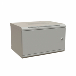 WRline Шкаф настенный 19-дюймовый (19"), 6U, 367x600х450мм, цельнометаллическая дверь с замком, цвет серый (RAL 7035) (разобранный)