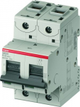 Автоматический выключатель (автомат) 2-полюсный (2P) 50А хар. K 15кА ABB S800