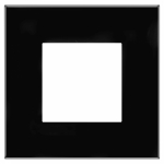 Рамка 1-пост. без перегородки декор по эскизу цвет черный глянцевый, пластик горизонт. и вертик., IP20 ДКС