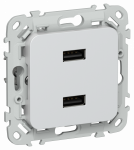 FLITE Роз. USB AA 2,1А РЮ-2-ФлЖ жем. IEK