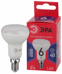 Лампы СВЕТОДИОДНЫЕ ЭКО LED R50-6W-865-E14 R  ЭРА (диод, рефлектор, 6Вт, хол, E14)
