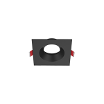 Рамка для модульного светильника "ВАРТОН" FLEX 50 08 квадратная встраиваемая 90х90х30мм RAL9005 черный муар
