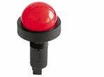 Лампа индикаторная в сборе красная круглая линза, высокая 230В AC d22мм СВЕТОДИОД. (LED) IP54 DKC Quadro