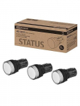 STATUS Лампа сигнальная AD-22DS, LED, d22 мм, 24-440 В AC/DC, белый TDM