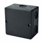Коробка разветвительная о/у 80x80x55 черная с 6 кабельными вводами атмосферостойкая IP66 KOPOS (1/1/60)