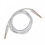 Аудио кабель AUX 3,5 мм штекер-штекер 0,5М белый (10/10/500)