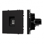 ARL NOBE Розетка телефонная софт-тач черный оникс SCT-MTL1-SFPL-BK (RJ-11, 4C) (Arlight, -)