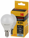 Лампа светодиод 7Вт шар Е14 4000К 630Лм P45-7W-840-E14 Kodak (1/10)