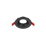 Рамка для модульного светильника "ВАРТОН" FLEX 50 01 круглая встраиваемая 90х30мм RAL9005 черный муар