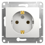 Розетка 1гн с З/К с/у белый механизм 16А Glossa Systeme Electric  (1/20/160)