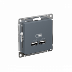 Розетка 2гн USB+USB с/у грифель механизм AtlasDesign Systeme Electric  (1)