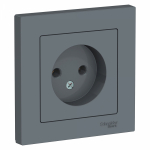 Розетка 1гн без З/К с/у грифель в сборе 16А AtlasDesign Systeme Electric