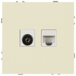 Розетка ЭРА Galaxy 15-3110-02 комбинированная RJ45+TV IP20 слоновая кость