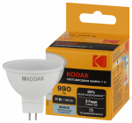 Лампа светодиод 11Вт GU5.3 4000К 630Лм софит MR16-11W-840-GU5.3 Kodak (1/10)