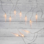 Гирлянда «Сосульки» 1,5х0,25 м, прозрачный провод, теплый белый цвет свечения NEON-NIGHT