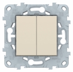 Выключатель 2кл прох с/у крем механизм Unica NEW Schneider Electric (1/10)