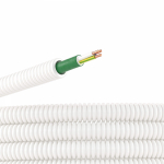 Электротруба ПЛЛ гибкая гофр. не содержит галогенов д.20мм, цвет белый,с кабелем ППГнг(А)-HF 3x1,5мм² РЭК &quot;ГОСТ+&quot;,50м