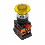 Кнопка Грибок AELA-22 желтая с подсветкой NO+NC 380В EKF PROxima