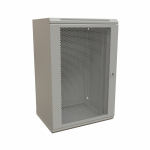 WRline Шкаф настенный 19-дюймовый (19"), 18U, 908x600х450мм, перфорированная металлическая дверь с замком, цвет серый (RAL 7035) (разобранный)
