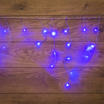 Гирлянда Айсикл (бахрома) 1,8х0,5м, прозрачный провод, 220В, диоды синие Home IP20 Neon-Night (1/60)