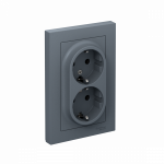 Розетка 2гн с З/К с/у грифель в сборе 16А AtlasDesign Systeme Electric (1/10)