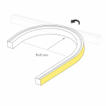 Лента герметичная MOONLIGHT-TOP-A140-13x12mm 24V Day4000 (9.6 W/m, IP67, 0,5m, wire x1) (Arlight, Образец)