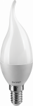 Лампа светодиод 6Вт свеча на ветру Е14 2700К 450Лм матовая OLL-FC37-6-230-2.7K-E14-FR ОНЛАЙТ (10/100)