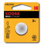 Элемент питания CR2430 литиевый бл.1шт. Kodak (1/60/240)