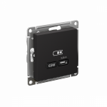 Розетка 1гн USB C с/у карбон механизм высокоскор.заряд. QC PD AtlasDesign Systeme Electric