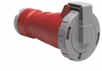 Розетка силовая кабельная переносная 4P 32А 400-440 в (50+60 гц) красная пластик ip67 ABB CEWE промразъемы