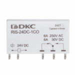 Промежуточное реле 0НО 0НЗ 1ПК кат.48В DC IP50 DKC (ДКС) Релейные модули