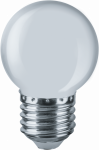 Лампа светодиод 1Вт шар Е27 белый матовая NLL-G45-1-230-W-E27 Navigator (10/100)