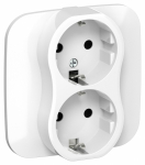 Розетка 2гн с З/К с/у белый в сборе 16А РС12-0-А-ФлБ FLITE IEK (1/60)