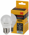 Лампа светодиод 11Вт шар Е27 4000К 990Лм P45-11W-840-E27 Kodak (1/10)