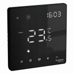 Терморегулятор сенсорный Wi-Fi  с/у черный в сборе ArtGallery Systeme Electric