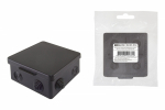 Коробка разветвительная о/у 80х80х50 черная IP54 TDM