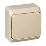 Выключатель 1кл прох о/у крем IP20 Этюд Systeme Electric  (1/25/200)