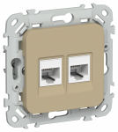 FLITE Роз. 2-я комп. RJ45 кат.6 UTP РК6-2-0-ФлХ хак. IEK