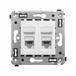 Накладка/вставка для подкл. ср-в связи и выч. техники с/у rj45 пластик белый DKC Avanti