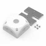 Коробка распределительная 60-0505-9003-П для видеокамер двухкомпонентная с мембранами белая 100х100х50 с пластиной монтажной Промрукав