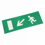 Наклейка для аварийного светильника  "Направление к эвакуационному выходу налево вниз" REXANT (5/5)