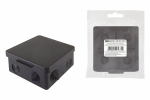 Коробка разветвительная о/у 100х100х55 черная IP54 TDM