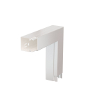 Угол плоский с крышкой кабельного канала LKM 40x40 мм, сталь белый